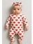 Kız Bebek Big Heart Pattern Bandanalı Patiksiz Çıt’lı Tulum Set 1