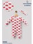 Kız Bebek Big Heart Pattern Bandanalı Patiksiz Çıt’lı Tulum Set 4