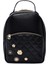 Kadın Siyah Aksesuarlı Kapitone Sırt Çantası 25ABD2614KP 3