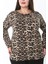Kadın Desenli Likralı Yünlü Viskon Bluz 2
