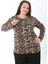 Kadın Desenli Likralı Yünlü Viskon Bluz 5