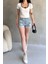 Havuz Yaka Biye Detaylı Crop Bluz 5