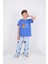 Erkek Çocuk Kısa Kollu Pamuklu Hayvan Desenli Pijama Takımı 1