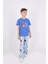 Erkek Çocuk Kısa Kollu Pamuklu Hayvan Desenli Pijama Takımı 2