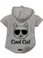 Kapişonlu Polar Sweatshirt Köpek ve Kedi Kıyafeti & Elbisesi - Gri Cool Cat 1