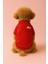 Kedi ve Köpek Kıyafeti & Elbisesi - Kırmızı Sweatshirt Papatya Cep 1
