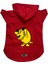 Kapişonlu Polar Sweatshirt Köpek ve Kedi Kıyafeti & Elbisesi - Kırmızı Rabugento 1