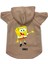 Kapişonlu Polar Sweatshirt Köpek ve Kedi Kıyafeti & Elbisesi - Bej Sponge Bob 1