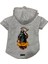 Kapişonlu Polar Sweatshirt Köpek ve Kedi Kıyafeti & Elbisesi - Gri Happy Halloween Azrail 1