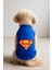 Kedi ve Köpek Kıyafeti & Elbisesi - Saks Mavi Superman Atlet 1