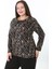 Kadın Desenli Likralı Yünlü Viskon Bluz 4