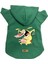 Kapişonlu Polar Sweatshirt Köpek ve Kedi Kıyafeti & Elbisesi - Yeşil Inek 1