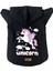Kapişonlu Polar Sweatshirt Köpek ve Kedi Kıyafeti & Elbisesi - Siyah Unicorn 1