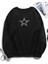 Unisex Oversize Bisiklet Yaka Kristal Taş Baskılı Basic Hoodie Sweatshirt 1
