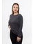 Kadın Uzun Kollu Füme Renk Tshırt 2