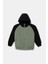 Erkek Çocuk Haki Kolu Logo Detaylı Astarlı Kapüşonlu Yağmurluk 1