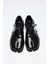 Loafer 2507 - Parmak Arası Çapraz Siyah Kadın Loafer 1