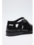 Loafer 2507 - Parmak Arası Çapraz Siyah Kadın Loafer 4