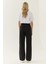 Kadın Yüksek Bel Wide Leg Kot Pantolon Black 5