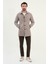 Desenli Slim Fit Gömlek Yaka Erkek Trench Coat 3