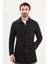 Desenli Slim Fit Gömlek Yaka Erkek Trench Coat 4
