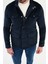 Çizgili Slim Fit Torba Cep Hakim Yaka Kadife Erkek Trenchcoat 2