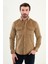 Düz Slim Fit Uzun Kollu Kadife Erkek Gömlek 1