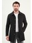 Desenli Slim Fit Gömlek Yaka Erkek Trench Coat 1