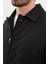 Desenli Slim Fit Gömlek Yaka Erkek Trench Coat 2