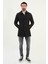 Desenli Slim Fit Gömlek Yaka Erkek Trench Coat 3