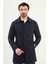 Desenli Slim Fit Gömlek Yaka Erkek Trench Coat 4
