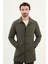 Desenli Slim Fit Gömlek Yaka Erkek Trench Coat 4