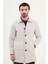 Desenli Slim Fit Gömlek Yaka Erkek Trench Coat 1