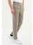 Kareli Slim Fit Beli Tokalı Yün Erkek Pantolon 3