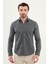 Çizgili Slim Fit Uzun Kollu Oduncu Yün Erkek Gömlek 1