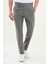 Kareli Slim Fit Beli Tokalı Yün Erkek Pantolon 1