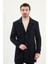 Düz Slim Fit Torba Cep Geniş Yaka Yün Erkek Kaban 4
