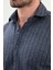 Çizgili Slim Fit Uzun Kollu Oduncu Yün Erkek Gömlek 2