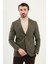 Kırçıllı Slim Fit Torba Cep Mono Yaka Erkek Ceket 4