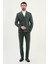 Çizgili Slim Fit Geniş Yaka Kruvaze Yün Erkek Takım Elbise 3