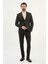 Düz Slim Fit Mono Yaka Klasik Yün Erkek Takım Elbise 3