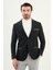 Düz Slim Fit Torba Cep Detaylı Mono Yaka Yün Erkek Ceket 4