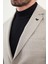 Çizgili Slim Fit Torba Cep Mono Yaka Erkek Ceket 2