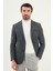 Kazayağı Desen Slim Fit Mono Yaka Yün Erkek Ceket 1