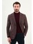 Ekoseli Slim Fit Mono Yaka Yün Erkek Ceket 1
