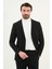 Çizgili Slim Fit Torba Cep Mono Yaka Erkek Ceket 1