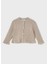 Bej Kız Bebek Fırfırlı Örgü Hırka 2358 1