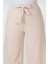 Bej Yüksek Bel Bol Paça Pantolon 4