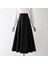 Kadın Scuba Krep Bel Lastikli Kiloş Etek Siyah 1