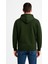 Erkek Üç Iplik Kapüşonlu Tam Fermuarlı Kanguru Çepli Sweatshirt Hoodie - Haki 2